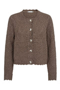 Pointelle Cardigan | Valnöt
