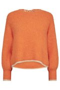 Coralie Rosett Längs Ribbstickad 32157 | Orange