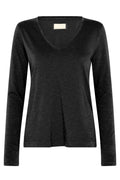 Arden V-Ls T-shirt | Svart