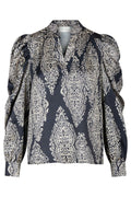 Ronesizeslyn Paisley Droppblus | Marinblå
