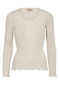 Elaine Seamless Silk O-Ls T-shirt | Ecru