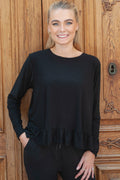 Alma Ls Volang T-shirt | Svart