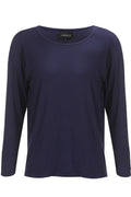 Natalia Ls Boxy Blus | Marinblå 