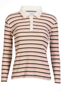 Natalia Ls Poloblus | Brun Rosa Creme Randig