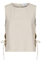 Svetlana Linen Top | Sand | Bluse fra Neo Noir