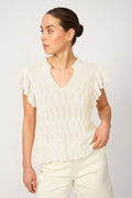 Ryett Stickad Blus | Ecru