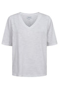 Ulla Ss V-ringad T-shirt | Vit