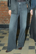 Colette Grendel Långa Jeans | Långa Grå Tvättade