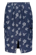 Mitty Cargo Kjol | Denim Blommig