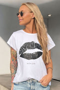 Kyss T-shirt 33100 | Vit Svart