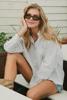 Dalma Crepe Stone Shirt | Brown | Bluse fra Neo Noir