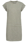 Ulla Randig T-shirtklänning | Armévit Randig