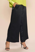 Edi Satin Crepe Byxor | Svarta