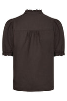 Odesa Linen Blouse | Dark Brown | Bluse fra Neo Noir