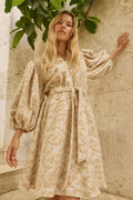 Sp Magana Puff Dress | Tan | Kjole fra Mos mosh