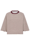 Erin Randig T-shirt 33130 | Vitvinröd
