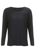 Natalia Ls Boxy Blus | Svart