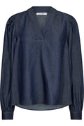 Titus V-Blus 35617 | Mörk Denim