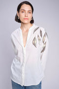 Gemran Flick Blus | Ecru