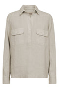 Enna linneblus med fickor | Cement