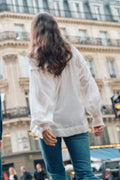 Marb Sansa Emb Blus | Ecru