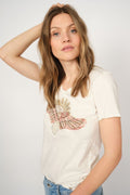 Nadine O-Ss Deco T-shirt | Puderrosa