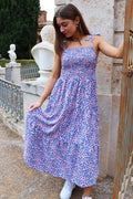 Gronja Strap Dress | Blå jordgubbe