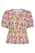 Ester Ss Blus | Flerfärgad Blomma