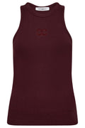 Sahara Broderad Linne 33151 | Vinröd