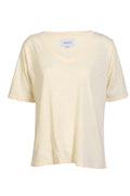 Ulla Ss V-ringad T-shirt | Elfenbensvit