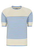 Srmarla Ss O-ringad randig stickad tröja | Vista Blue
