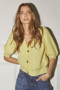 Theresa Ss Cardigan 32231 | Pastellgul