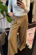 Davina Wide Leg Byxor | Khaki