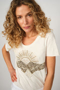Nadine O-Ss Deco T-shirt | Celadonfärgad