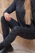 Alma Leggings | Svartgrå Spets