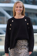Caisa Stickad | Svart
