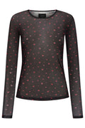 Mesh Ls T-shirt | Svarta Röda Hjärtan