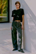 Tonnie Pant 203573 | Mörkgrå Melange Offwhite