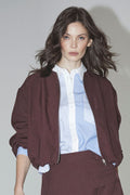 Luna Balloon Zip Jacket | Vinröda