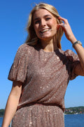 Paige Ss Blus | Bruna Paljetter