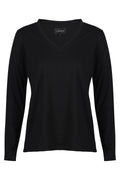 Ulla Ls V-ringad T-shirt | Svart