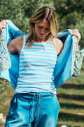 Effy Topp 203813 | Stjärna Offwhite Chambray Blå