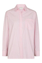 Dalma Soft Stripe Stone Shirt | Pink | Bluse fra Neo Noir