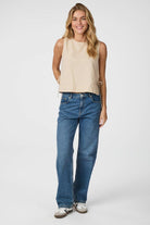 Svetlana Linen Top | Sand | Bluse fra Neo Noir