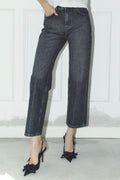 Raka jeans med veck och 31605 | Sten