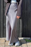 Vicky Heavy Sateen Kjol 159588 | Mörkgrå