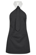 Tiedy Dress 204564 | Mellangrå Mel Offwhite