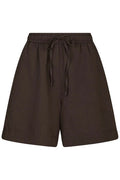 Shala Linneshorts | Mörkbrun