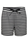 Alma Shorts | Svarta Creme Randiga