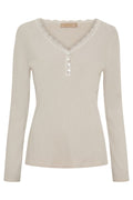 Calista Ls T-shirt | Beige